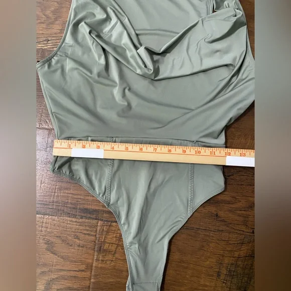 Free People Intimately Women XS Laurel Oak When And Where Bodysuit Cowl Neck - Picture 9 of 14